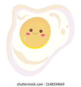 Einzeln gefrorenes Ei-Cute-Design Vektor