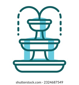 Isolated colored garden fountain icon Vector illustration