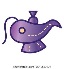 Isolated colored genius magic lamp icon Vector