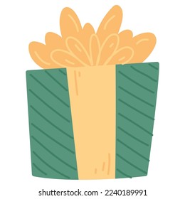 Isolated colored gift box with a ribbon Vector illustration