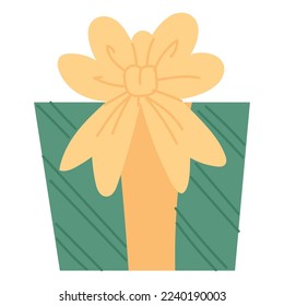 Isolated colored gift box with a ribbon Vector illustration