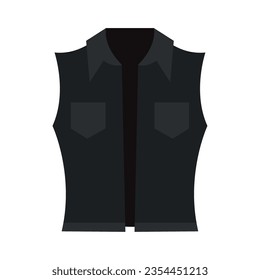 Icono de ropa de chaqueta de chica de color aislado Vector