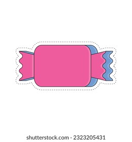 Icono de pegatina de caramelo 3d de color aislado Icono de ilustración vectorial