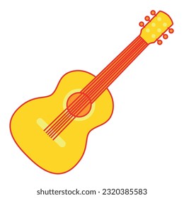Isolated colored guitar musical instrument icon Vector illustration