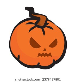 Isolated colored halloween pumpkin icon Vector