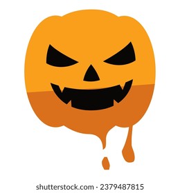 Isolated colored halloween pumpkin icon Vector