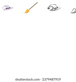 Isolated colored halloween witch hat icon Vector