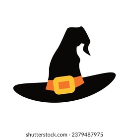 Isolated colored halloween witch hat icon Vector
