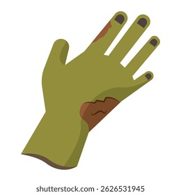 Isolated colored halloween zombie hand icon Vector illustration
