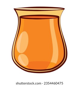Isolated colored hand drawn honey jar Vector