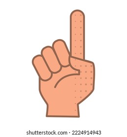 Icono de gesto de mano de color aislado Vector de diseño plano