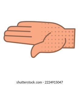 Icono de gesto de mano de color aislado Vector de diseño plano