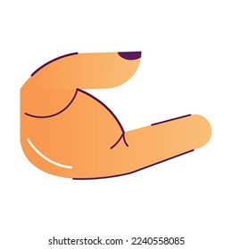 Isolated colored hand gesture icon Vector