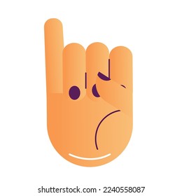 Icono de gesto de mano de color aislado Vector