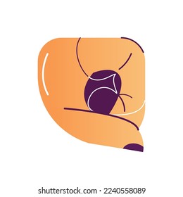 Isolated colored hand gesture icon Vector