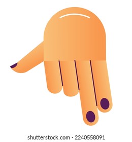 Isolated colored hand gesture icon Vector
