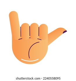 Isolated colored hand gesture icon Vector