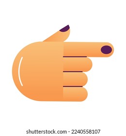 Isolated colored hand gesture icon Vector