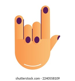Icono de gesto de mano de color aislado Vector