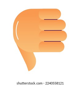 Isolated colored hand gesture icon Vector