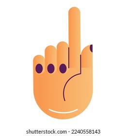 Isolated colored hand gesture icon Vector