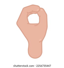 Isolated colored hand gesture icon Vector illustration