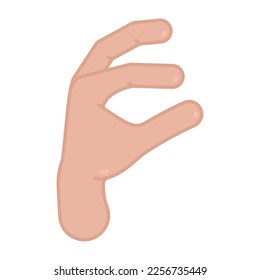 Icono de gesto de mano de color aislado Ilustración vectorial