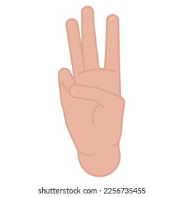 Einzeln-farbiges Handgesichtssymbol Vektorgrafik