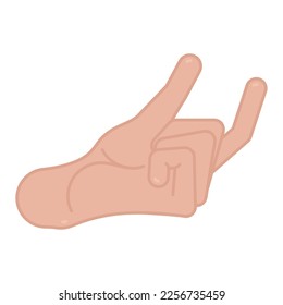Icono de gesto de mano de color aislado Ilustración vectorial