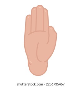 Isolated colored hand gesture icon Vector illustration