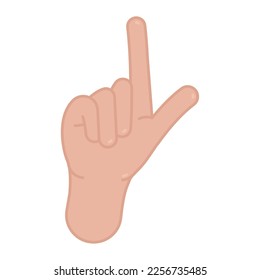 Isolated colored hand gesture icon Vector illustration