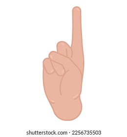Icono de gesto de mano de color aislado Ilustración vectorial