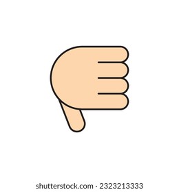 Icono de gesto de mano de color aislado Vector
