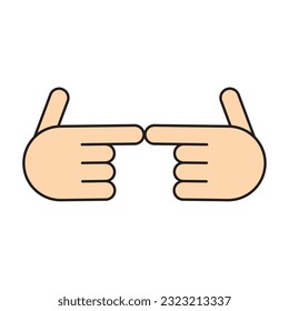 Isolated colored hand gesture icon Vector