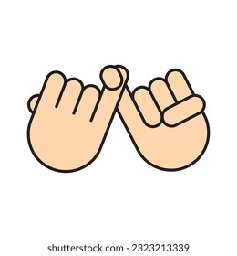 Isolated colored hand gesture icon Vector