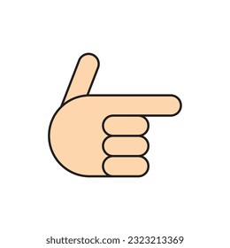 Icono de gesto de mano de color aislado Vector