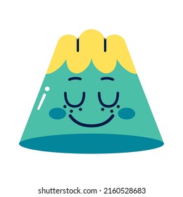 Isolated colored happy jelly emote Vector illustration