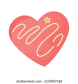 Isolated colored heart shape symbol Vector