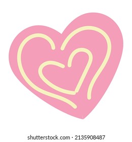 Isolated colored heart shape symbol Vector