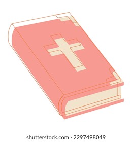 Isolated colored holy bible icon Vector