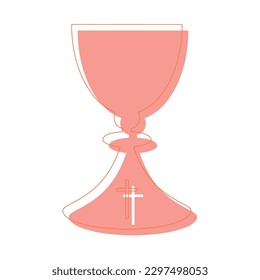 Icono de grial sagrado de color aislado Vector