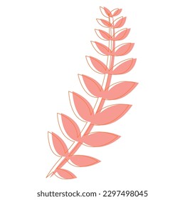 Isolated colored holy laurel wreath icon Vector
