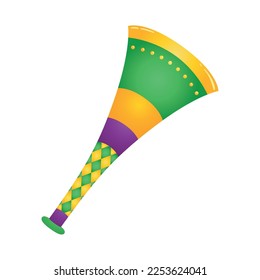 Isolated colored horn musical instrument icon Vector