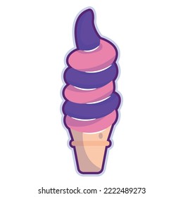 Icono de helado de color aislado Vector
