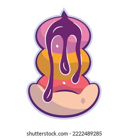 Icono de helado de color aislado Vector