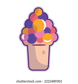Isolated colored ice cream icon Vector
