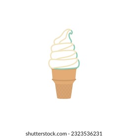 Isolated colored ice cream outline icon Vector