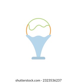 Isolated colored ice cream outline icon Vector