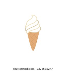Isolated colored ice cream outline icon Vector