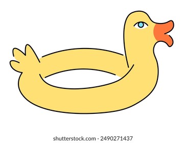 Isolierter farbiger Ikonenschwimmring zum Thema Sommer und Urlaub. Design für Logo-Aufkleber Print Poster